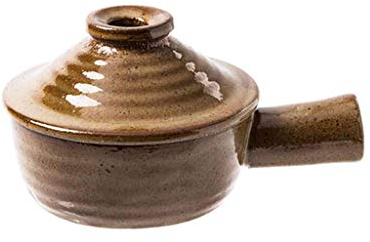 Soup Bowl with Handle Vintage Retro,350ML Japanese-Style American Soup Bowls with Lid in China Porcelain Ceramic Oven Microwaveable Microwave Safe Kitchen for Noodles Gift-Brown