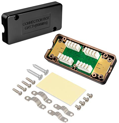 HB-DIGITAL 1 x CAT7 LSA Connection Box - Cat 7 Connector - Network Cable Extension - Ethernet Internet LAN Cable Junction Box