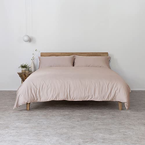 AGA.PIE Bambus Lyocell Bettwäsche-Set 200x200 + 2X 80x40 cm - Beige, 100% Bio Oeko-Tex 100, für Allergiker, Antibakteriell, Ganzjahres-Bettwäsche, Atmungsaktiv, Geruchshemmend, Besonders sanft
