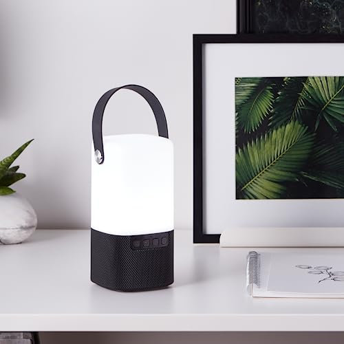 Lightbox Design LED Lautsprecherlampe mit Bluetooth-Funktion - Stylische Lautsprecher Leuchte als Partybox, Tischlampe, Deko oder Geschenk - dimmbar und tragbar
