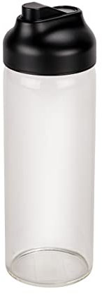 Wenko 55018100 Oliera e acetiera Flip, 450 ml, chiusura automatica con sistema Auto-Flip dopo aver versato la quantità desiderata, bottiglia di vetro con tappo in acciaio inox e plastica, Ø 6 x 20 cm