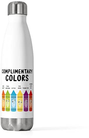 Botella aislada de 20 onzas para profesores de arte, estudiantes, dibujos, entusiastas de la pintura, humorístico, elegante, 20 onzas