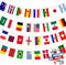 50m Flags Euro Football Championship 2024 Bunting 14x21cm for UEFA Euro 2024,200Pcs Flags Double Sides Fabric European Bunting for Euro Football 2024 Decorations, Euro Bunting for Club Garden Street