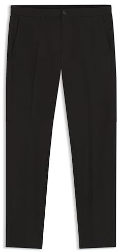 BOSS Mens T Commuter-Slim Water-Repellent Slim-fit Chinos in Stretch Fabric Black