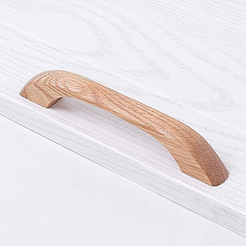 Kitchen Cabinet Handles,1Pcs Solid Wooden Drawer Pull Furniture Cupboard Hardware Wardrobe Door Knobs for Kitchen Cupboard Drawer Gate Furniture (192mm(7.5in),Oak)