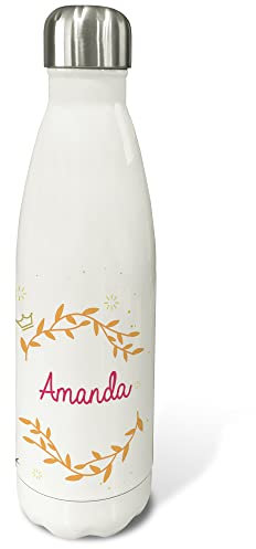Bouteille d'eau personnalisée. Bouteille personnalisée. Bouteille en acier inoxydable. Bouteille isotherme double couche. Sans BPA. 500ml et 750ml. Fête des mères. Heart mom