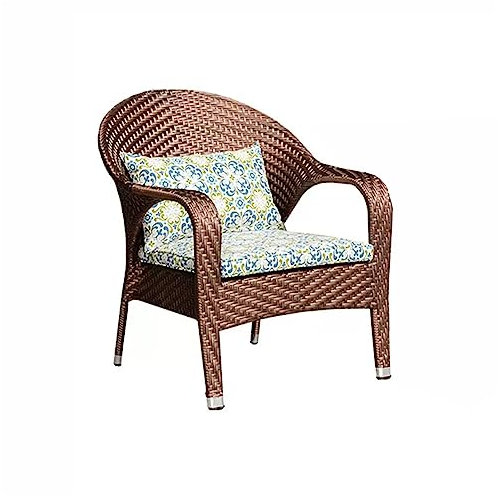 JHKZUDG Gartenstühle, Pe Rattan Stuhl,Stapelbarer Bistro Rattan Chair,Korbsessel des Weidenaußenterrasse Rattan Stuhl,Innennutzung Im Freien Für Veranda, Garten, Balkon, Deck