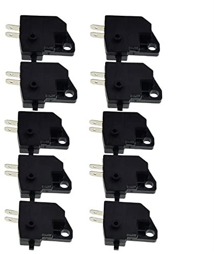 BONFUN Lichtschalter am Lenker 10 STÜCKE Motorrad Universalschalter Links/Rechts Vorderradbremse Stop Elektroauto Scheibenbremse Griff Steuerschalter Zubehör
