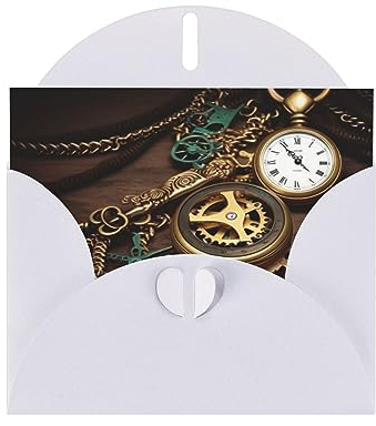 NOGRAX Uhren Schlüssel Ketten Geburtstagskarte Mit Umschlägen Jubiläumskarte Musikalisches Geburtstagsgeschenk Grußkarte Blanko Hochzeitskarten Für Männer Frauen