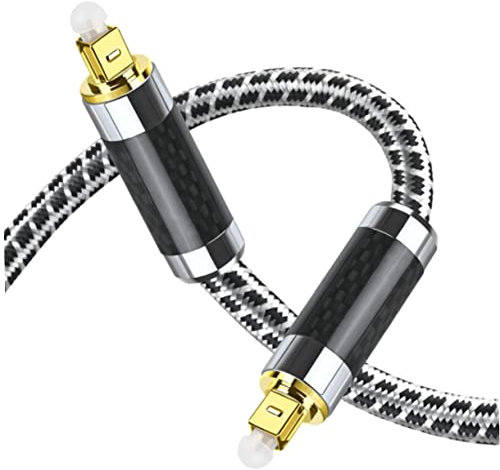 Artibetter Optisches Audiokabel 1m aus Glasfaser, Digital, Male To Male
