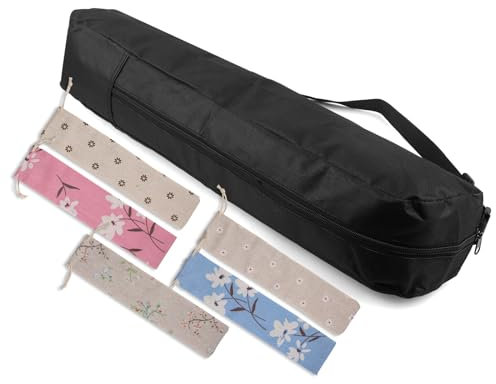 6pcs Grill Storage Bag with BBQ Skewer Bags, Oxford Cloth Grill Utensil Storage Bag with Adjustable Strap Barbecue Accessories Container Holder Carry Bag for BBQ Tools Camping Hiking