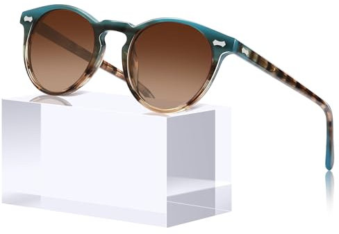 CARFIA Mode Sonnenbrille Damen, Polarisierte Runde hohe Qualität mit 100% UV-Schutz