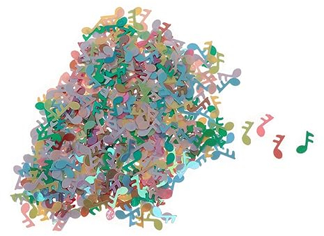 OFFSCH 1 Packung Hochzeitskonfetti the wedding party hochzeitsideen Musical Brautparty musik dekor Esstisch Musikalisches Konfetti Geburtstag Konfetti Blitz Pailletten Kuchen Dekorationen