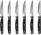 MasterChef Coltelli da Bistecca per Tavola, Acciaio Inox, Tripli Rivettati, 6 Pezzi