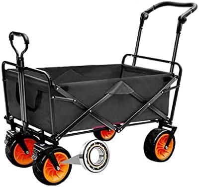 Klappbarer Gartenwagen für den Außenbereich,Faltbarer Gartenwagen,tragbarer Transportwagen für den Außenbereich und Verstellbarer Griff,Tragkraft 80 kg
