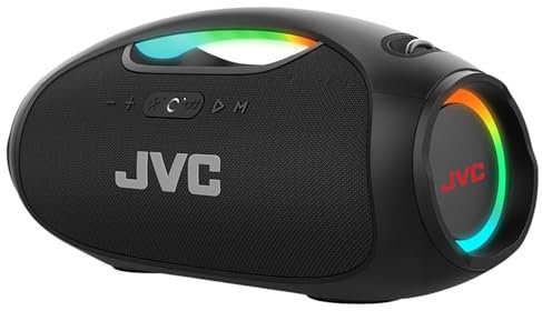 JVC - SP-PA15BT Portable Speaker, 120W Max Output with Powerful Bass, 11-Hour Battery Life with Rechargeable Battery, Fast Charge, Waterproof, IPX6 Rated, Powerbank