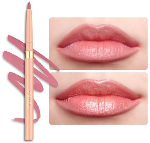 OULAC Rosa Lipliner Wasserfest, Drehbarer Langanhaltender Lippenkonturenstift mit Mattes Finish, Hochpigmentiert und Geschmeidig, Konturieren Sie Ihre Lippen, Vegan (L01) Dusty Rose
