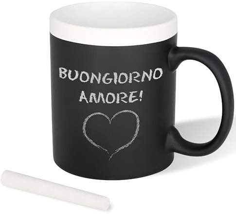 P I X I E Tazza Personalizzata con Gessetto | Scrivibile Senza Limiti! | Tazza Motivazionale per Cappuccino, Tisana, Latte | Idea Regalo Originale Compleanno, Regalo Simpatico per Ragazze e Amiche