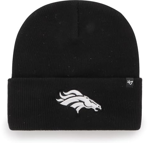 '47 NFL Denver Broncos Unisex Cuff Knit, Beanie, Team Logo, Farbe Schwarz
