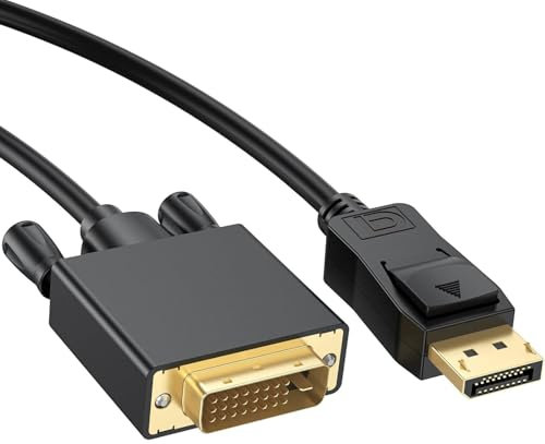 Znoogrn Câble DisplayPort vers DVI, câble adaptateur bidirectionnel HDMI vers DVI 1080p, compatible avec Xbox/PC/TV/moniteur