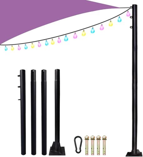 Sonnensegelstangen, 2,7 m, für den Außenbereich, Sonnensegel, Markise, Vordach (1)