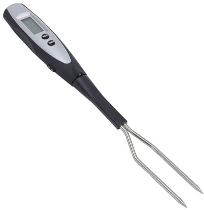 Digital Meat Thermometer Fork, Clear Display Fast Reading Digital BBQ Thermometer Fork for Grilling Steak -chicken Pork Pork