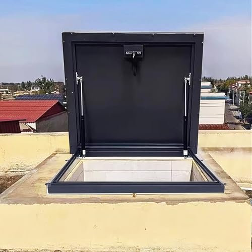 Sicherheitstür Aus Stahldach,Dachfenster Für Installation Auf Einer Terrasse,Dachfensterabdeckung Für Geneigtes Flachdach,Manuelles Aluminiumfenster Für Unterirdischen Schacht,65×65cm
