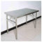 Klappbare Werkbank aus Edelstahl – tragbarer Küchentisch für Wäsche und Garage – 4 cm dicke Oberseite kompakt (60 x 40 x 55 cm/23,6 x 15,7 x 21,6)