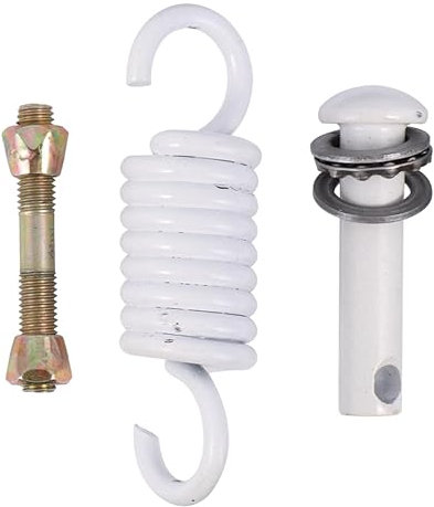 BESPORTBLE 1 juego de gancho para columpio de resorte, hamaca, silla de huevo, accesorios al aire libre, kit de hamaca colgante, kit de silla colgante, kit de aleación de acero pesado (blanco)