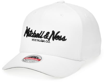 Mitchell & Ness Classic Red Pinscript Snapback Cap White/Black