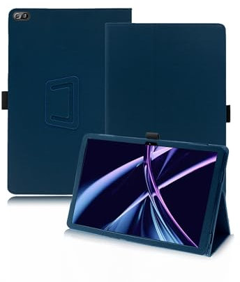 toergy Funda protectora para tablet Acer Iconia Tab A10 de 10 pulgadas con correa de mano, soporte y función anticaídas, diseño elegante y simple, color azul