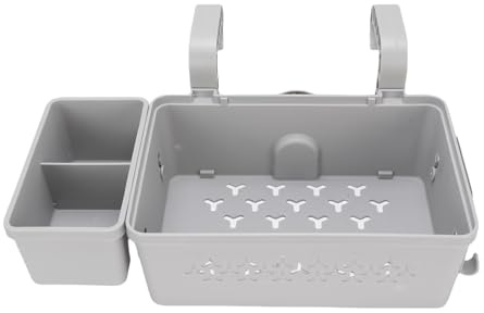 Fabater Pool Storage Basket Above Ground Pool Hanging Organizer Large Capacity Accessories Outdoor Plastic 31.5 X 22 X 11 Cm (Gray)