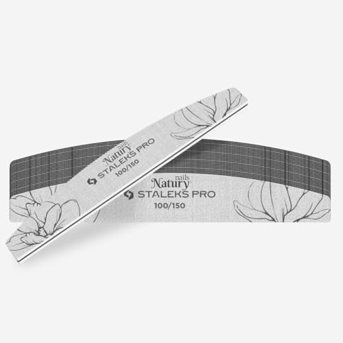STALEKS PRO by Natury Nails 25 pz Lima professionale per unghie minerali per manicure e pedicure, ideale per unghie naturali e artificiali. Expert (#100/150)