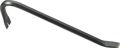 Edward Tools Gooseneck Wrecking Bar - Extra Strength Drop Forged Steel pry bar for Easier Demolition - Gooseneck for Added Ripping bar Leverage - Nail Puller end/Chisel end - Rust Proof (12 Inch)