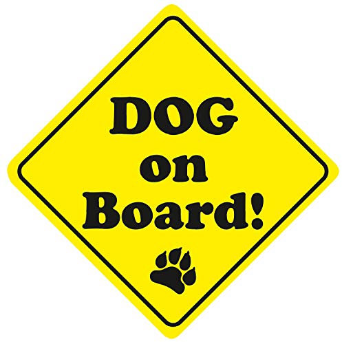 iSecur Auto-Aufkleber Dog on Board I 11 cm hoch I Hundeaufkleber I Sticker für Hunde-Besitzer I wetterfest I kfz317