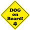 iSecur Auto-Aufkleber Dog on Board I 11 cm hoch I Hundeaufkleber I Sticker für Hunde-Besitzer I wetterfest I kfz317