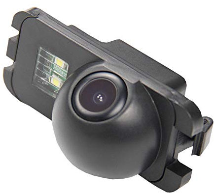 Rückfahrkamera wasserdicht Nachtsicht Auto Rückansicht Kamera Einparkhilfe, Kennzeichenleuchte (Schwarz) für Ford Galaxy MK3 Ford Kuga C520 Ford Mondeo MK4 Fiesta Fiesta Seda Fiesta ST Focus MK2