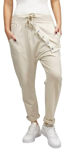 Mississhop Damen Hose Sweatpants Jogginghose Baumwolle Freizeithose Boyfriend Sporthose