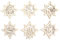 Erzgebirgsstübchen Baumschmuck Stern Weihnachstbaumschmuck Baumanhänger aus Holz 6er Set