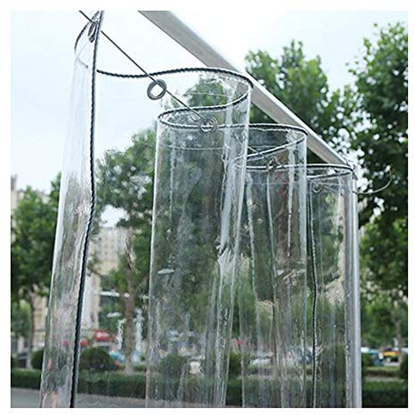 Artiz Transparent PVC Plane Gewebeplane Abdeckplane Wasserdicht Schwerlast Wetterresistent Draussen Klar Wasserdicht Vorhang Mit Tülle Gartenmöbel Abdeckungen (Farbe : Klar, Größe : 2.4x3m)