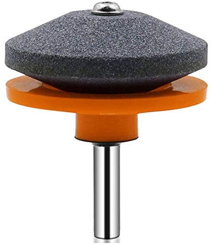 Lawnmower Sharpener, POWERTOOL Garden Tool Rotary Lawn Mower Blade File Drill Attachment for Any Power Drill Hand Drill - Faster Universal Grinding (3Pcs - Orange)