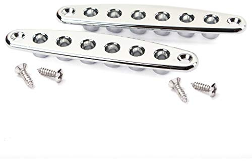 Alnicov Gitarren-Montagehülsen durch Körper statt Saitenbuchse, Metallplatte, Gitarrenteile, Ersatzzubehör für Bassgitarre, Chrom