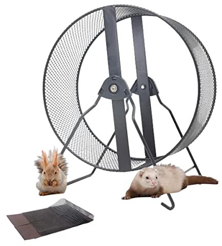 Laufrad für Hamster, mit Rennmäuse, Chinchilla, Eichhörnchen, Kaninchen, Ratten, Chinchillas, Mäuse, riesige Größe, 32 cm Durchmesser, mittelgroße und große Tiere