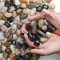 Hisredsun - Pierres décoratives multicolore - 1,8 kg de galets décoratifs de rivière pour plantes d'intérieur, terrarium, gravier, vase Fillers