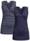 Herzmutter Top d'allaitement - Haut de Maternité - Chemise d'allaitement pour Femme - Grossesse, Allaitement - à Rayures Unies - Matière Douce de Haute Qualité - Lot de 2-6700 (L, Bleu|Rayé Bleu)