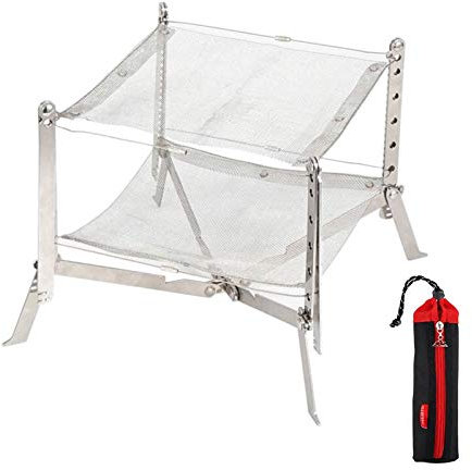 Outdoor Feuerstelle, tragbare Camping Edelstahl Faltkohle, Holzkohle Holzofen Picknick Feuerstelle, zum Wandern verwendet, Camping Holzofen, Grill ?Doppelschicht?