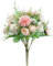 LIHAO 2 PCS Künstliche Blumen Kunstblumensträuße Rosa Blumenstrauß Seide Hortensien Dekoration Kunstblumen für Hochzeit Weihnachten Party Zimmer Deko