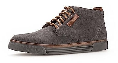 Pius Gabor Herren Sneaker high,Schnürschuhe,recyceltes Futter,Wechselfußbett,Halbschuhe,schnürer,Schnuerschuhe,Low-tie,dk.Grey,44.5 EU / 10 UK