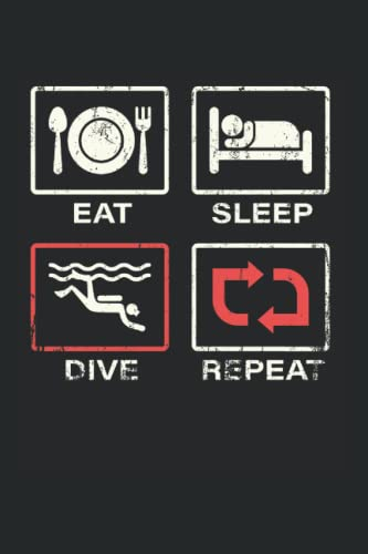 Eat Sleep Dive Repeat Diving Kalender 2022: Taucher Wochenplaner 2022 Geschenk Lustig Taucher Bis Ende 2022 1 Woche Pro Seite