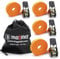 MAGMA 4 Sangles à Boucle à Came 3,5 m | Sangle à Cliquet pour Galeries de Toit et Remorques | Réglable, Attache Kayak, Planche Surf, Canoë, Vélo, Moto | Force de Rupture 1600kgf/unit, Couleur Orange